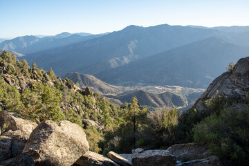 Rugged Sierra Nevada mountains at sunset
