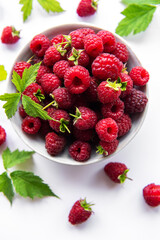 Fresh organic ripe raspberry