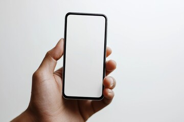 Hand Holding Smartphone Mockup Isolated created with Generative AI