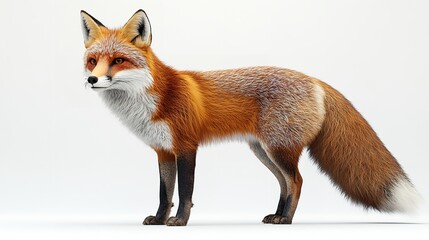 Obraz premium Majestic Red Fox Portrait Isolated on Transparent Background