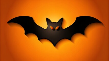 Naklejka premium As the sun sets low, the bats take flight, and our thoughts turn to the darkness that lurks