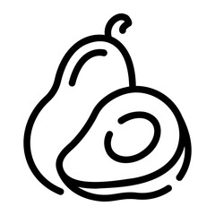 avocado Line Icon