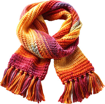 recommend clip art: cozy woolen knitted scarf isolated