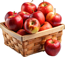wicker basket filled with shiny red apples © Anna