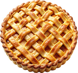 autumn baked apple pie isolated