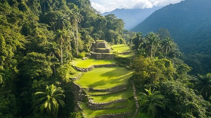 A hiking tour to the Lost City in Colombia, exploring the ancient ruins and lush jungle of this historic and remote archaeological site.