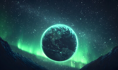 Obraz premium graphics of space, planets, and astronauts on a white background.