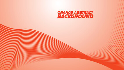 Orange gradient with curve line abstract background vector image for backdrop or presentation