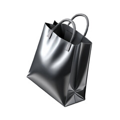 chrome shopping Bag on background