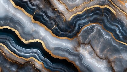 Obraz premium Abstract Gold Patterned natural of black marble texture background