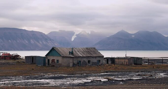 The Ghostly Soviet Pyramiden City, Svalbard In Summer, Arctic
