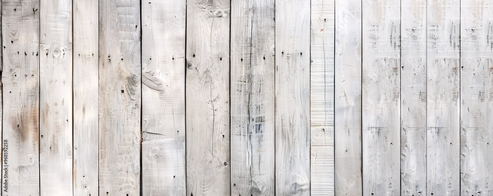 Poster horizontal wooden planks with a soft gray wash finish, providing a neutral background with subtle te
