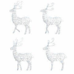 Christmas decorations, New Year's decor, isolated on white background, 3D illustration, cg render