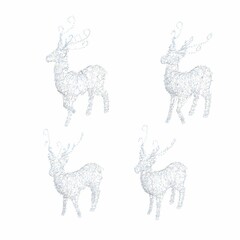 Christmas decorations, New Year's decor, isolated on white background, 3D illustration, cg render