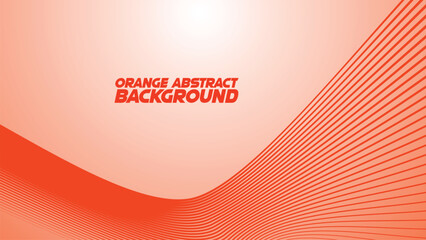 Orange gradient with curve line abstract background vector image for backdrop or presentation