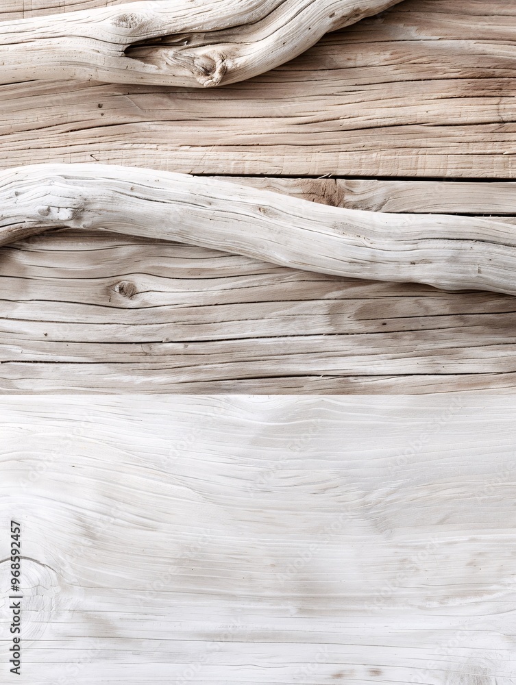 Poster weathered driftwood texture background with unique patterns and a coastal vibe, providing a natural 