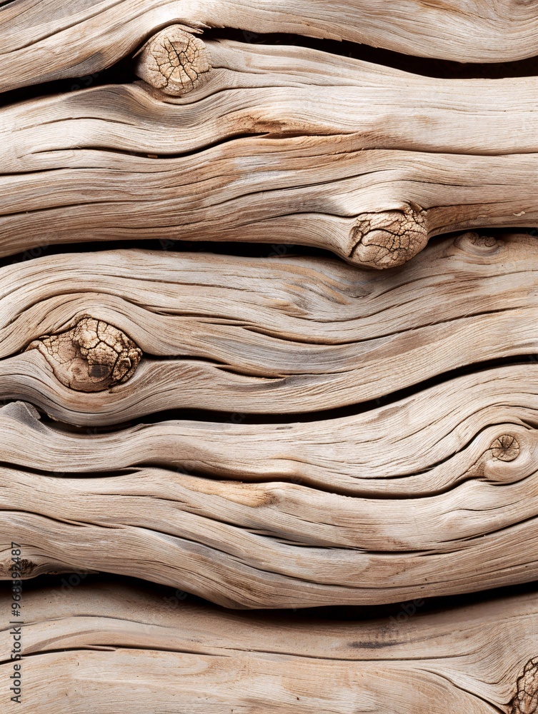 Poster weathered driftwood texture background with unique patterns and a coastal vibe, providing a natural 
