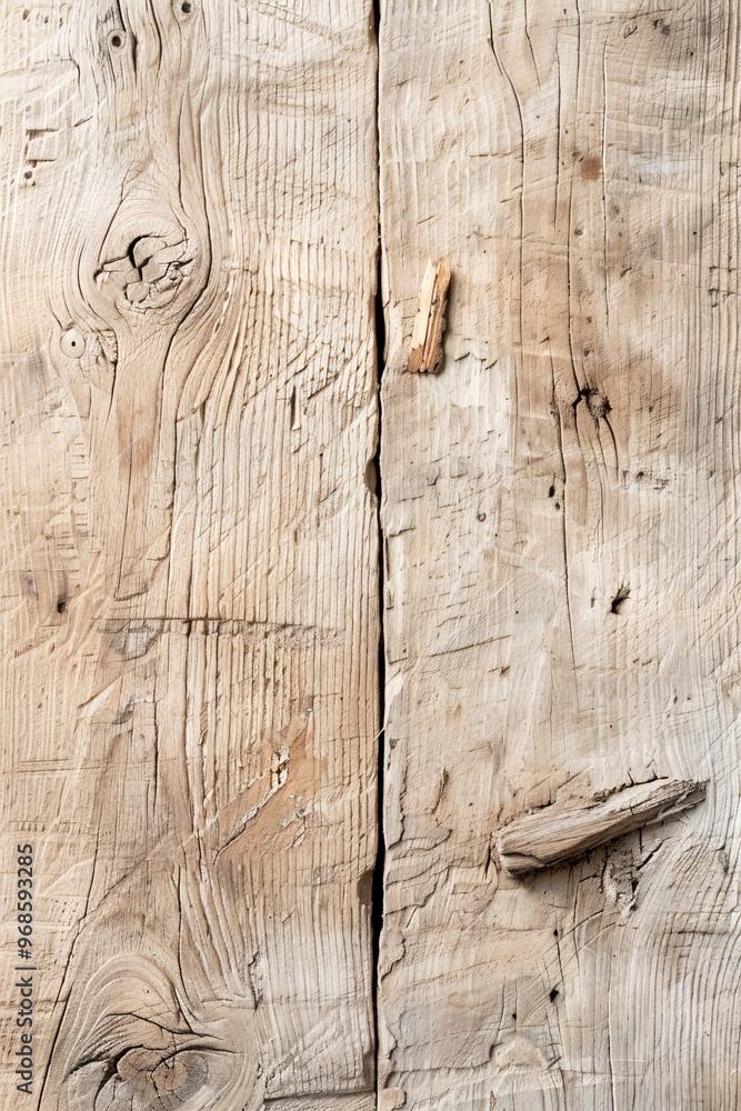 Poster rough-hewn wooden texture background with visible saw marks and natural imperfections, offering a ru