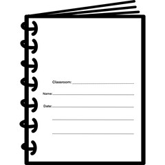 stationery Blck line clipart illustration