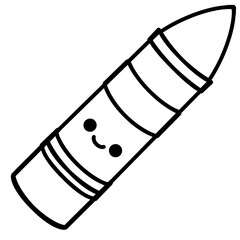 stationery Blck line clipart illustration