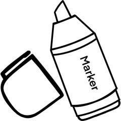 stationery Blck line clipart illustration