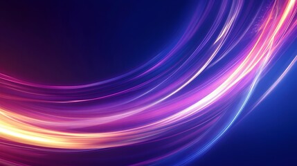 Fototapeta premium Modern abstract high-speed light effect. Abstract background with curved beams of light. Technology futuristic dynamic motion. Movement pattern for banner or poster design background concept.