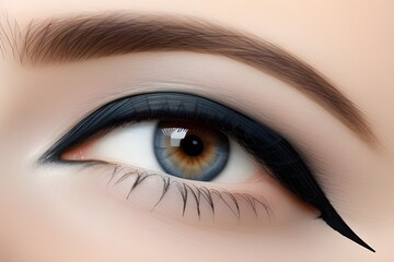 Fototapeta premium Close-up of Black Eyeliner Isolated on White Background in Spa Setting