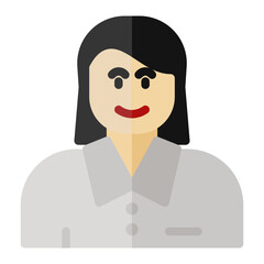 Teacher icon in color fill Flat style