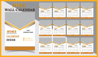 Wall calendar Template design.
