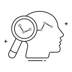 Behavioral Analytics and Tracking Vector Icon Design, behavior tracking, behavior analysis, human behavior, data analytics, psychology