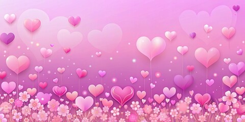 pink background with hearts