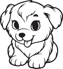 A beautiful Dog silhouette vector design