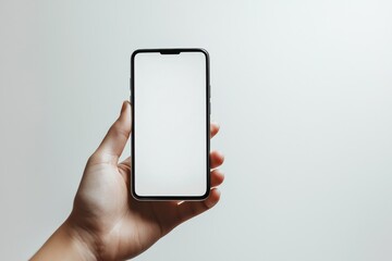 Hand Holding Smartphone Mockup Isolated created with Generative AI
