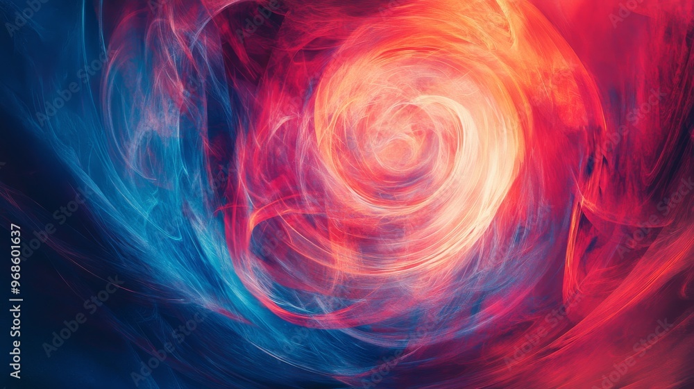 Poster abstract swirling colorful patterns, dynamic motion art concept