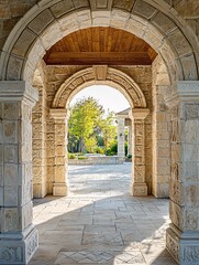 A central stone element in an arch, highlighting exquisite detailing and enduring artistry.