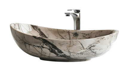 Marble modern sink on transparent background