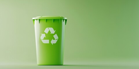 3D illustration recycle green sustainability ESG concept