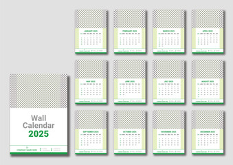 Wall Calendar Mockup, Wall calendar design template