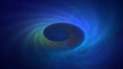 3D rendering abstract blue technology fractal background. Its not AI Generatd illustration.
