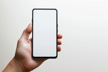 Hand Holding Smartphone Mockup Isolated created with Generative AI