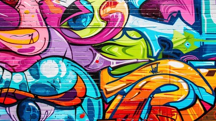 Colorful Graffiti Wall Art Urban Street Art Background Texture