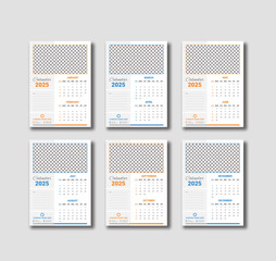 Wall Calendar Mockup, Wall calendar design template