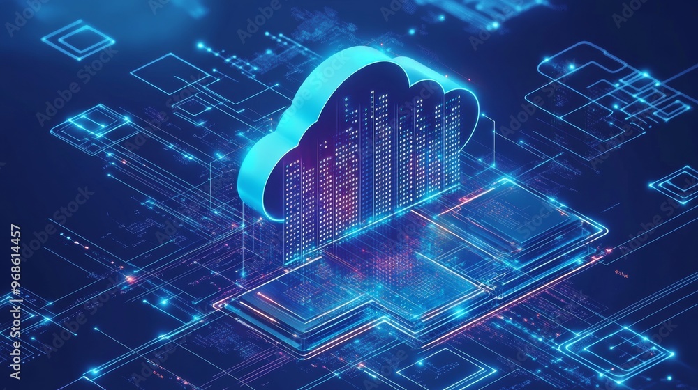Aufkleber Cloud-Based Technology. Secure Online Network and Computing Services