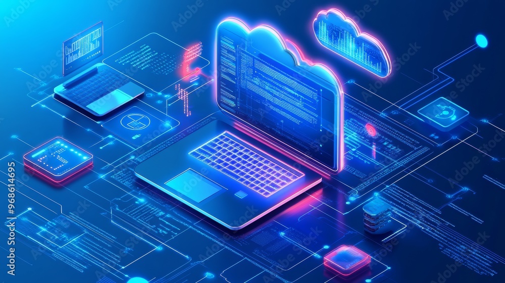 Aufkleber Cloud-Based Technology. Secure Online Network and Computing Services