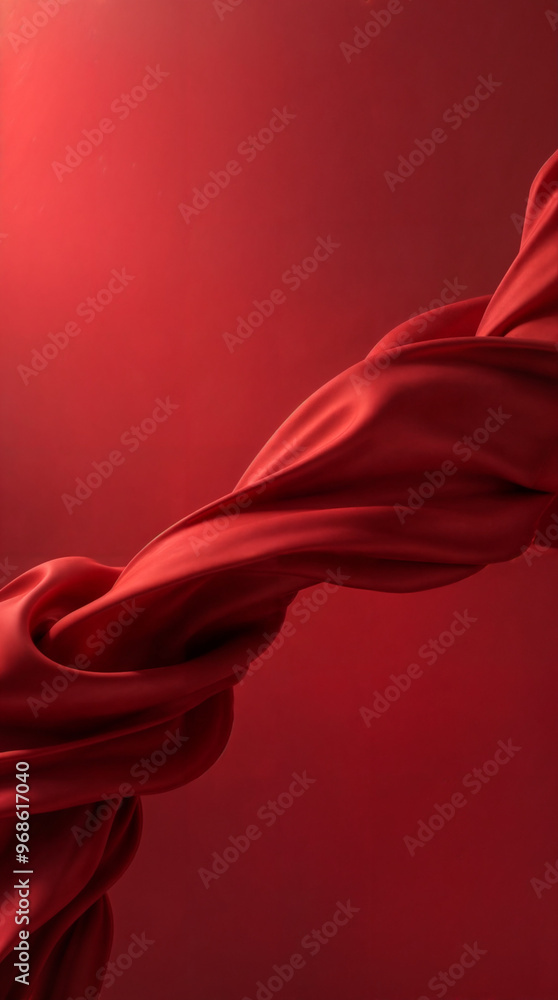 Poster digital curved cloth  lines with bokeh abstract background Generative AI