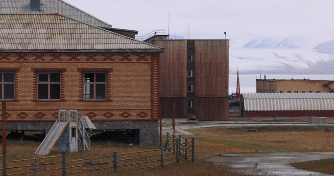 The Ghostly Soviet Pyramiden City, Svalbard In Summer, Arctic