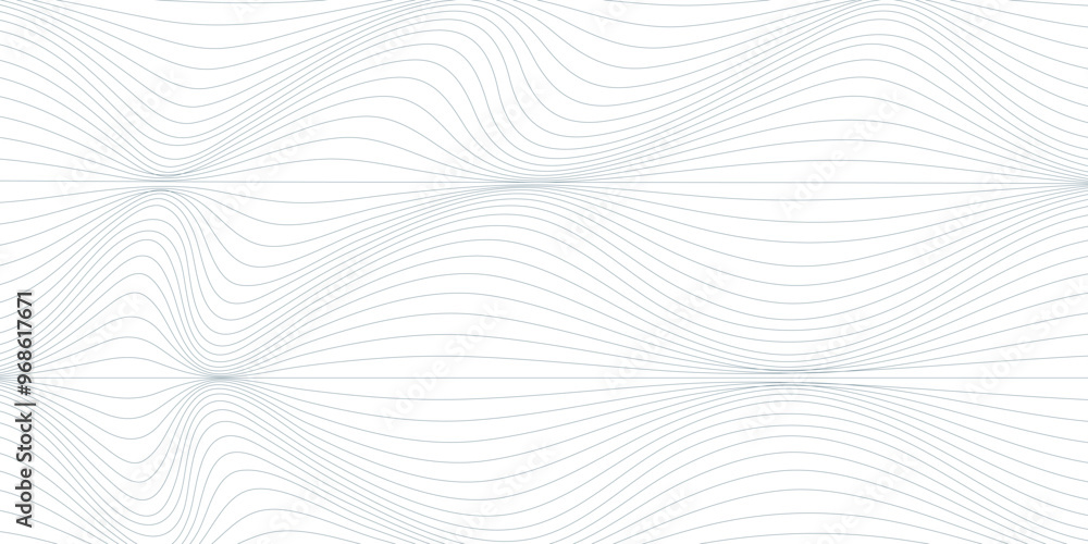 Poster abstract minimal background with thin wavy lines. dynamic stripes pattern