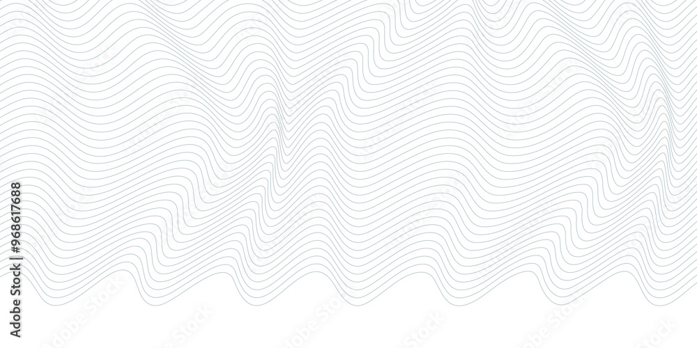 Poster abstract background with wavy thin lines. optical illusion for simple geometric backdrop