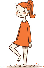 Woman Practicing Yoga Pose