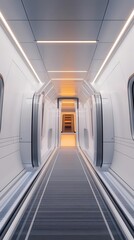 Obraz premium Futuristic urban vertical transportation system